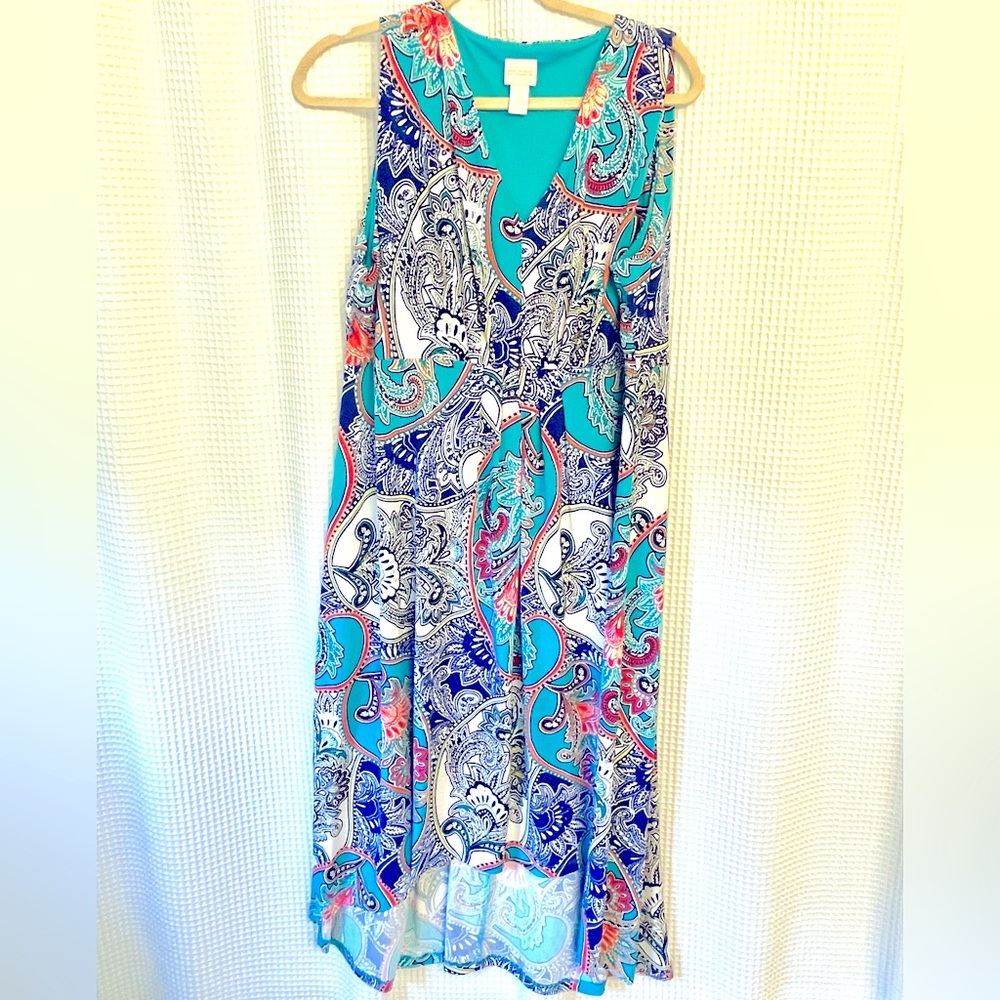 Chico’s Turquoise Paisley Dress